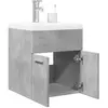 vidaXL Ensemble de meubles de salle de bain 2 pcs gris béton