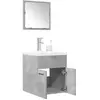 Ensemble de meubles de salle de bain 3 pcs gris béton vidaXL