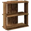 Bibliothèque à 3 niveaux vieux bois 60x30x60 cm bois ingénierie vidaXL