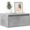 Tables De Chevet Murales Avec Lumières Led 2 Pcs Gris Béton - Vidaxl