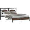 vidaXL Cadre de lit sans matelas chêne marron 150x200 cm