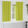 vidaXL Rideaux avec des rideaux 2 pcs Pomme verte Polyester