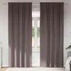 vidaXL Rideaux avec des rideaux 2 pcs Marron foncé Polyester
