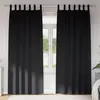 vidaXL Rideaux avec des rideaux 2 pcs Noir 245 x 140 cm Polyester