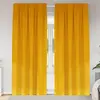vidaXL Rideaux occultants  avec bandeau 2 pcs Jaune moutarde Velours