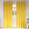 vidaXL Rideaux 2 pcs jaune moutarde 245 x 140 cm Polyester
