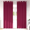 vidaXL Rideaux avec des rideaux 2 pcs Bordeaux 245 x 140 cm Polyester