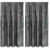 vidaXL Rideaux  2 pcs avec oeillets gris 140x140 cm