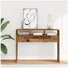vidaXL Vidaxl Table Console Vieux Bois 105x30x80 Cm Bois D'ingénierie