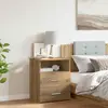 vidaXL Table de chevet chêne artisanal 50x32x60 cm bois d'ingénierie