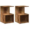 vidaXL Tables de chevet 2 pcs vieux bois 35x35x55 cm bois d'ingénierie