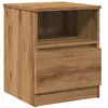 Table de chevet chêne artisanal 40x40x50 cm bois d'ingénierie Vidaxl