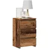 vidaXL Tables de chevet 2 pcs vieux bois 40x35x62,5 cm bois ingénierie
