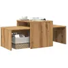 vidaXL Table basse chêne artisanal 100x48x40 cm bois d'ingénierie