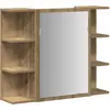 vidaXL Armoire à miroir de salle de bain chêne artisanal 80x20,5x64 cm
