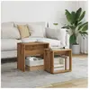 vidaXL Tables basses gigognes 2 pcs chêne artisanal bois d'ingénierie