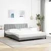 vidaXL Vidaxl Cadre De Lit Sans Matelas Gris Clair 180x200 Cm Tissu