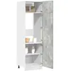 vidaXL Armoire de réfrigérateur Gris béton 60x57x207 cm Aggloméré