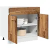 Vidaxl - Armoire de plancher à tiroir vieux bois 80x46x81,5 cm