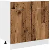 vidaXL Armoire de plancher d'évier vieux bois 80x46x81,5 cm