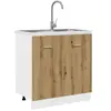 Vidaxl - Armoire De Plancher D'Évier Chêne Artisanal 80x46x81,5 Cm