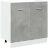 vidaXL Vidaxl Armoire De Plancher D'évier Gris Béton 80x46x81,5 Cm