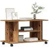 vidaXL Meuble TV avec roulettes vieux bois 80x40x45 cm bois ingénierie