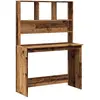 vidaXL Bureau avec étagères vieux bois 102x45x148 cm bois d'ingénierie