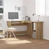 vidaXL Bureau d'angle chêne artisanal 120x140x75 cm bois d'ingénierie