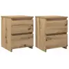 vidaXL Tables de chevet 2 pcs chêne artisanal bois d'ingénierie