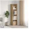 Vidaxl bibliothèquemeuble tv vieux bois 36x30x143cm bois d'ingénierie