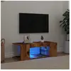 Vidaxl - Meuble tv avec lumières led vieux bois bois d'ingénierie