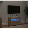 Meuble TV avec lumières LED chêne artisanal bois d'ingénierie vidaXL