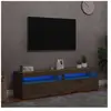 vidaXL Meubles TV avec lumières LED 2 pcs chêne artisanal