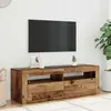 vidaXL Meuble TV avec lumières LED vieux bois bois d'ingénierie 856319