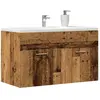 vidaXL Armoire lavabo de salle de bain vieux bois bois d'ingénierie