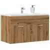 vidaXL Armoire lavabo de salle de bain chêne artisanal bois ingénierie