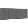 vidaXL Vidaxl Coussin De Tête De Lit Gris Foncé 140 Cm Tissu