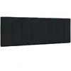 vidaXL Vidaxl Coussin De Tête De Lit Noir 140 Cm Tissu