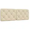 vidaXL Vidaxl Coussin De Tête De Lit Crème 140 Cm Tissu
