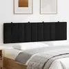 vidaXL Vidaxl Coussin De Tête De Lit Noir 180 Cm Tissu