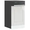 vidaXL Panneau de lave-vaisselle Kalmar blanc brillant 45x1,5x67 cm