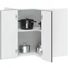 vidaXL Armoire murale d'angle de cuisine Kalmar noir bois d'ingénierie