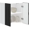 vidaXL Armoire murale de cuisine Kalmar noir bois d'ingénierie