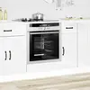 vidaXL Armoire à four Kalmar blanc brillant bois d'ingénierie