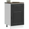 vidaXL Armoire de cuisine Kalmar noir bois d'ingénierie