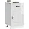 vidaXL Armoire de cuisine Kalmar blanc brillant bois ingénierie