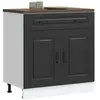 Vidaxl - Armoire de cuisine Kalmar noir bois d'ingénierie
