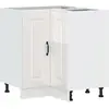 vidaXL Armoire d'angle de cuisine Kalmar blanc brillant