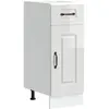 vidaXL Armoire de cuisine Kalmar blanc brillant bois ingénierie